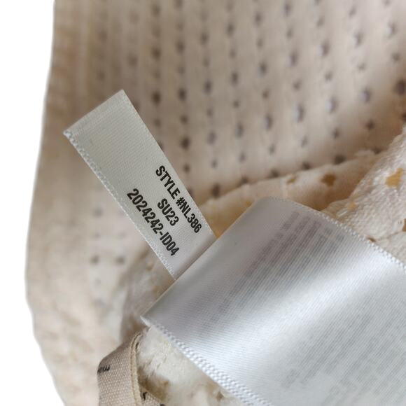 Madewell Womens Knit Mesh V Neck Crop Tee Size Medium Cream Boxy Open Weave Boho - Picture 8 of 10